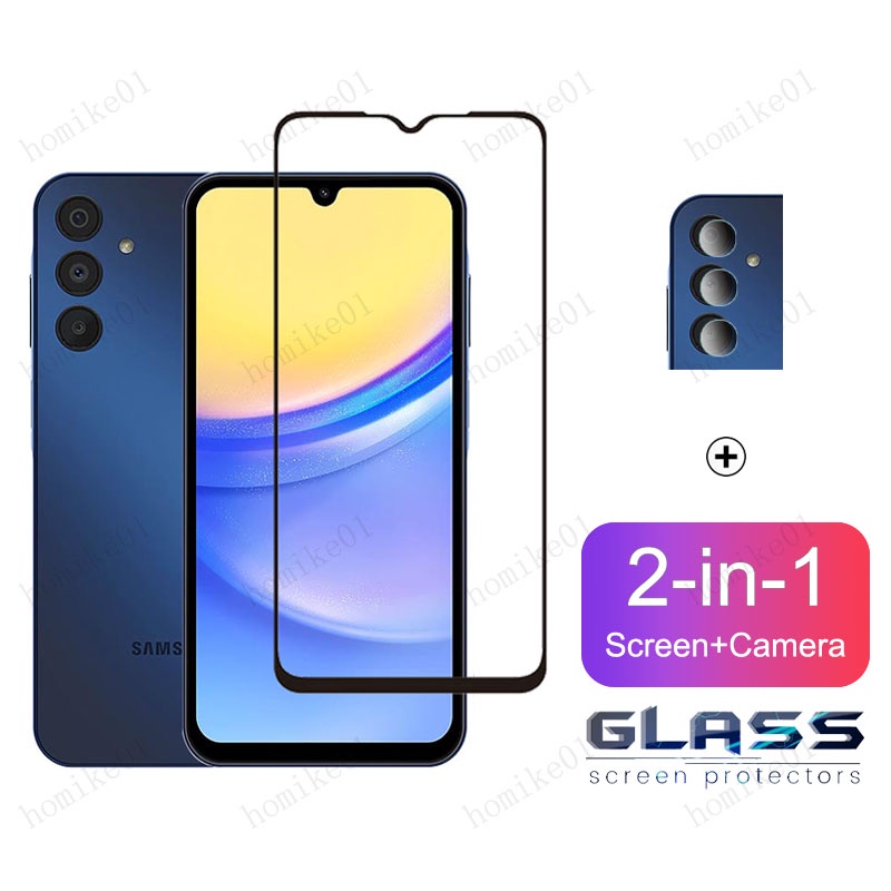 Samsung A15 5G 4GกระจกนิรภัยสําหรับSamsung Galaxy A05 A05s A04 A04e A04s A14 A13 A52 A52s 5G 2 ใน 1 เลนส์กล้องกระจกป้องกันหน้าจอคลุมทั้งหมดฟิล์มกระจกนิรภัย – โปรปัง