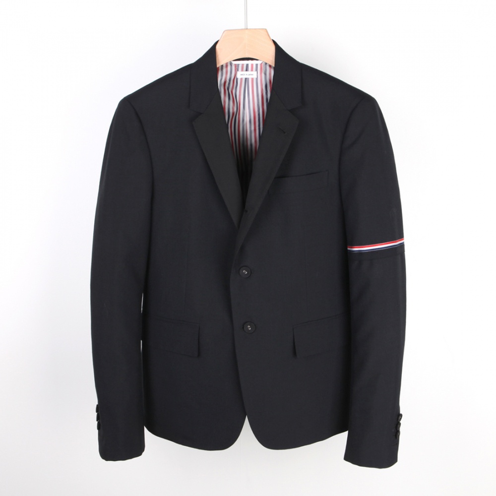 Thom Browne เสื้อแจ็กเก็ต เบลเซอร์ ผ้าเรยอน สีดํา MJC187C02872001