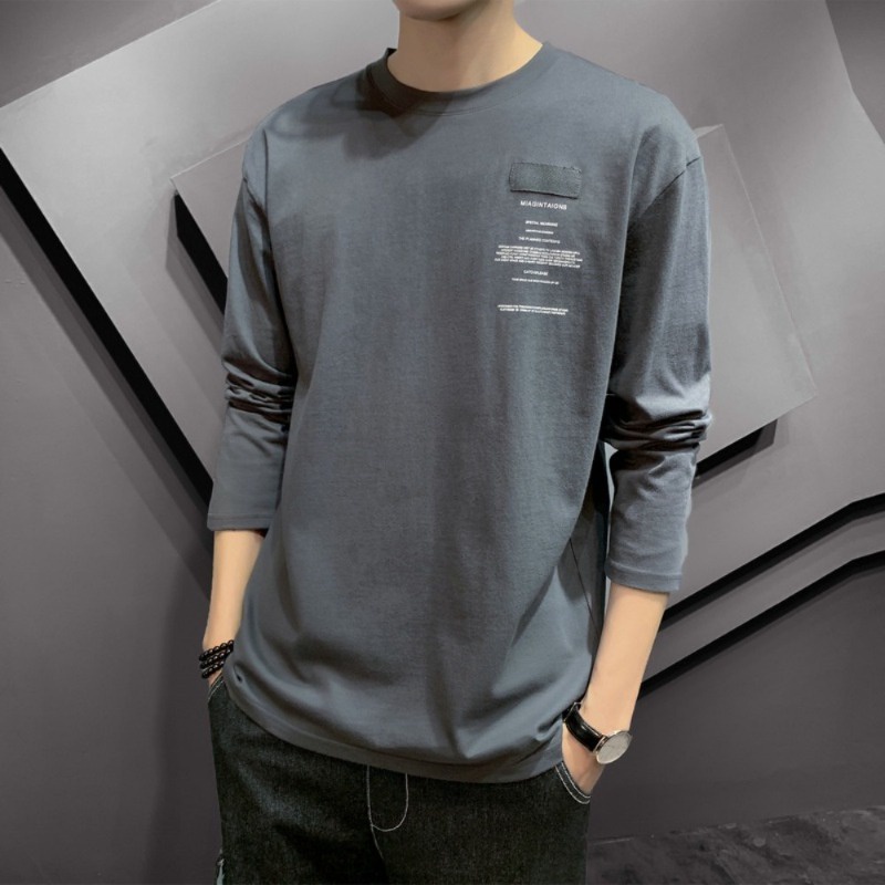 เสื้อยืดคอกลมแขนยาวผู้ชายใหม่ปี สำหรับผู้ชาย