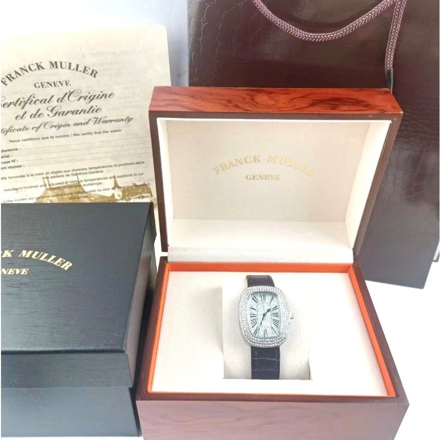 Franck Muller Franck Muller Franck สายหนังผู้หญิงธุรกิจควอตซ์นาฬิกาแฟชั่น