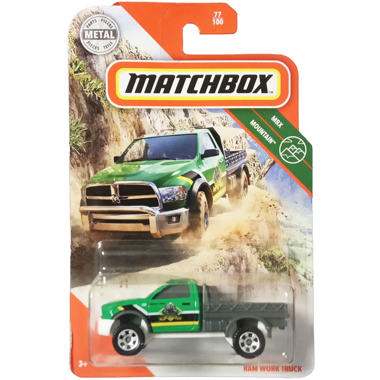 Matchbox MATCHBOX 9C7U Dodge รถปิ๊กอัพทํางานแกะ สีเขียว 77