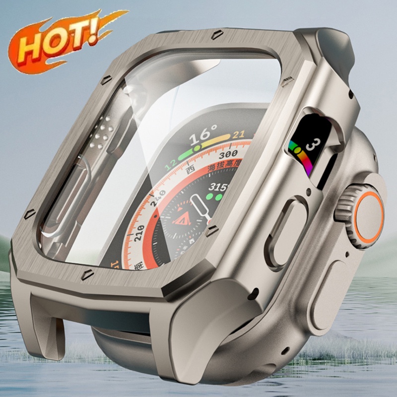 เคส PC และฟิล์มนิรภัยกันชน สําหรับ Apple Watch Ultra 1 2 49 มม. iWatch Series 8 Ultra 49 มม.