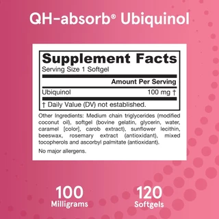 พร้อมส่ง Jarrow Formulas Ubiquinol QH-Absorb 100 mg & 200 mg CoQ10 ที่ดีที่สุด Co enzyme q10