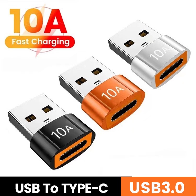 10a OTG USB 3.0 เป็น Type C อะแดปเตอร์ USB C ตัวผู้ เป็น USB ตัวเมีย ตัวแปลงชาร์จเร็ว OTG อะแดปเตอร์