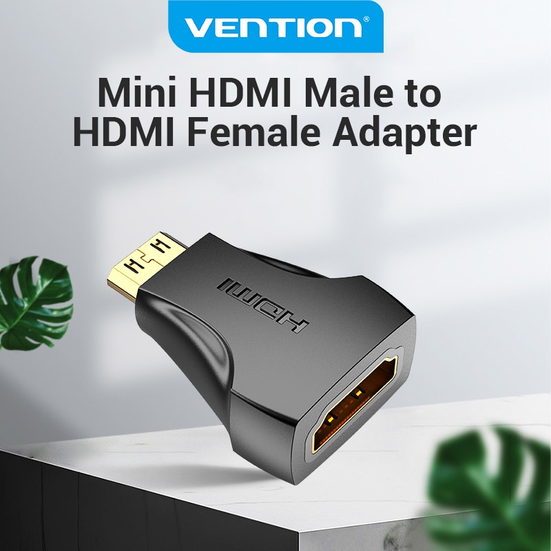 Vention อะแดปเตอร์เชื่อมต่อ HDMI ตัวผู้ เป็น HDMI ตัวเมีย 3D 4K 30HZ ชุบทอง สําหรับแล็ปท็อป HDTV