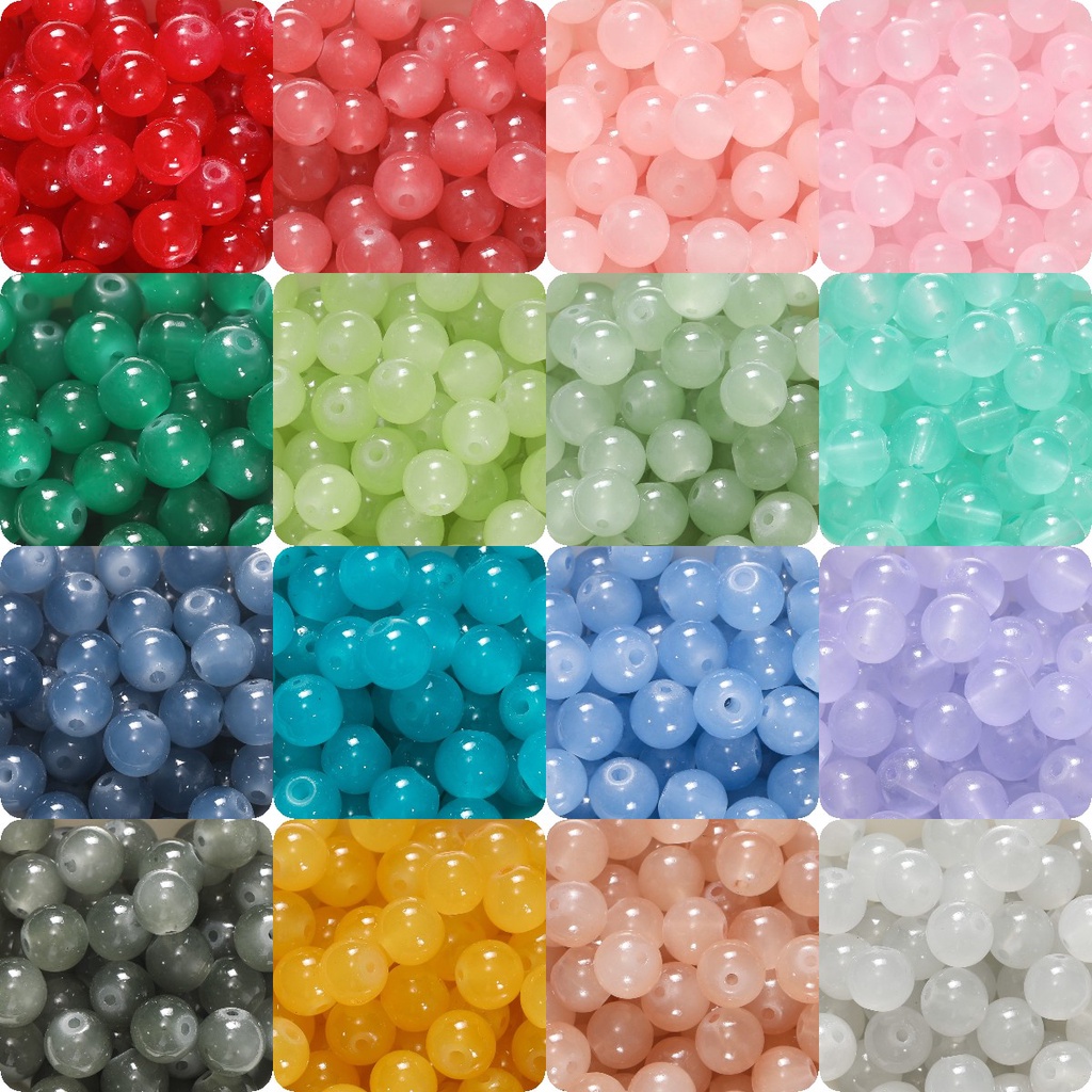 St.kunkka 30ชิ้นที่มีคุณภาพสูง10มิลลิเมตรเลียนแบบหยกแก้วลูกปัดหลวมพื้นที่ลูกปัดแฟชั่นเสน่ห์สามารถใช้สําหรับเครื่องประดับ ทําเอง ทําสร้อยคอสร้อยข้อมือแ