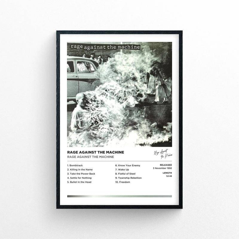 โปสเตอร์ พิมพ์ลาย Rage Against The Machine แบบไม่มีกรอบ | สไตล์โพลารอยด์ | อัลบั้มเพลง ปกคลุมงานศิลปะ