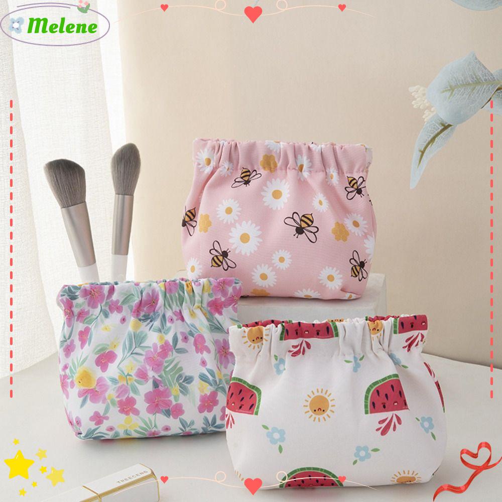 Melene กระเป๋าใส่เหรียญ ผ้าแชรปเนล ปิดอัตโนมัติ แบบพกพา ขนาดเล็ก สําหรับของขวัญ