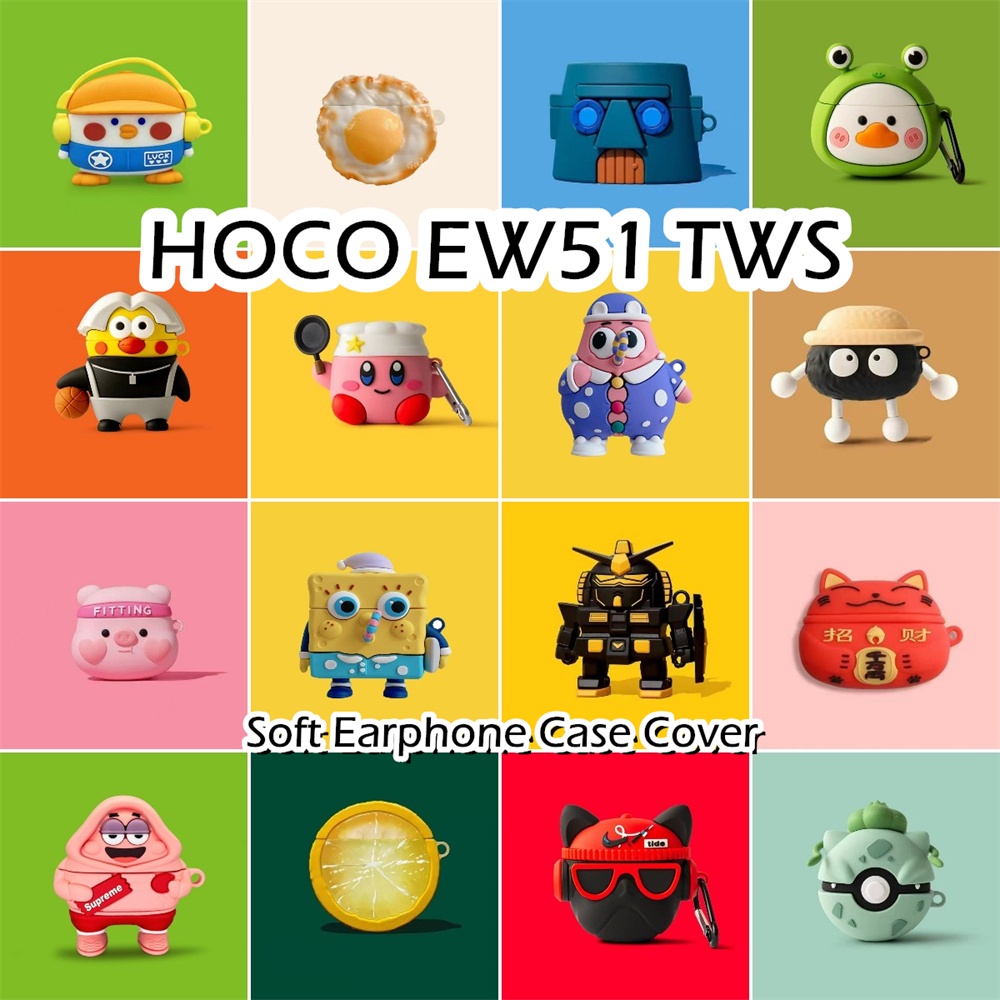 【Case Home】นําไปใช้กับ HOCO EW51 TWS เคส Case เคสหูฟัง การ์ตูนน้ําเย็น ซิลิโคนนุ่ม เคส เคสหูฟัง NO.1
