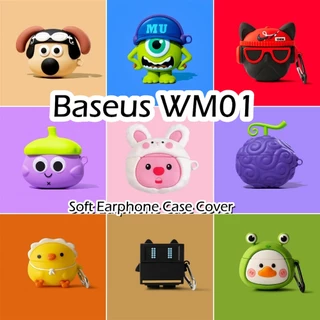 พร้อมส่ง! สําหรับ Baseus WM01 เคส ตลก การ์ตูน จัดแต่งทรงผม ซิลิโคนนิ่ม เคสหูฟัง เคส