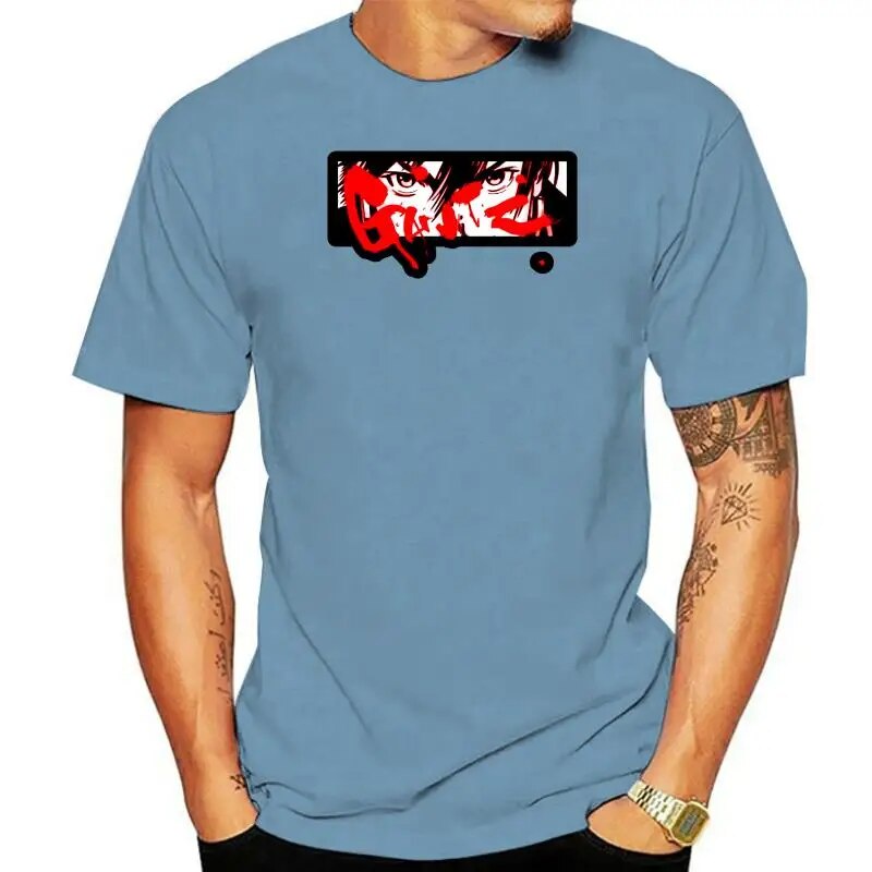 เสื้อยืดผู้ชายแขนสั้น ดีไซน์ Gantz มังงะ ใส่ได้ทุกวัน