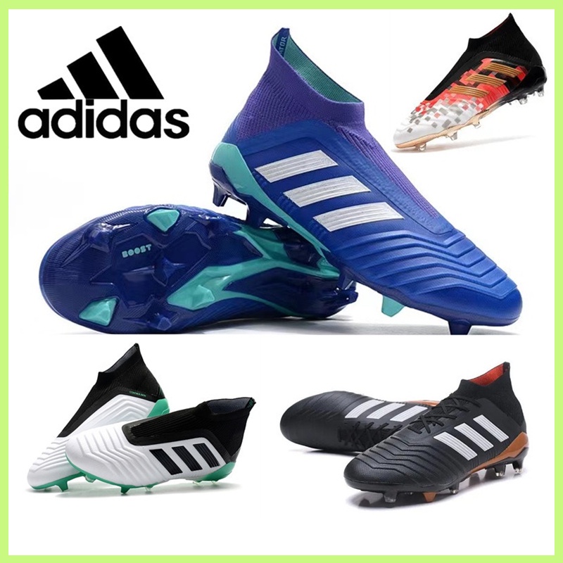 adidas predator 18+ รองเท้าฟุตบอล รองเท้าสำหรับเตะฟุตบอล คุณภาพดี  Football Studs soccer shoes กีฬา
