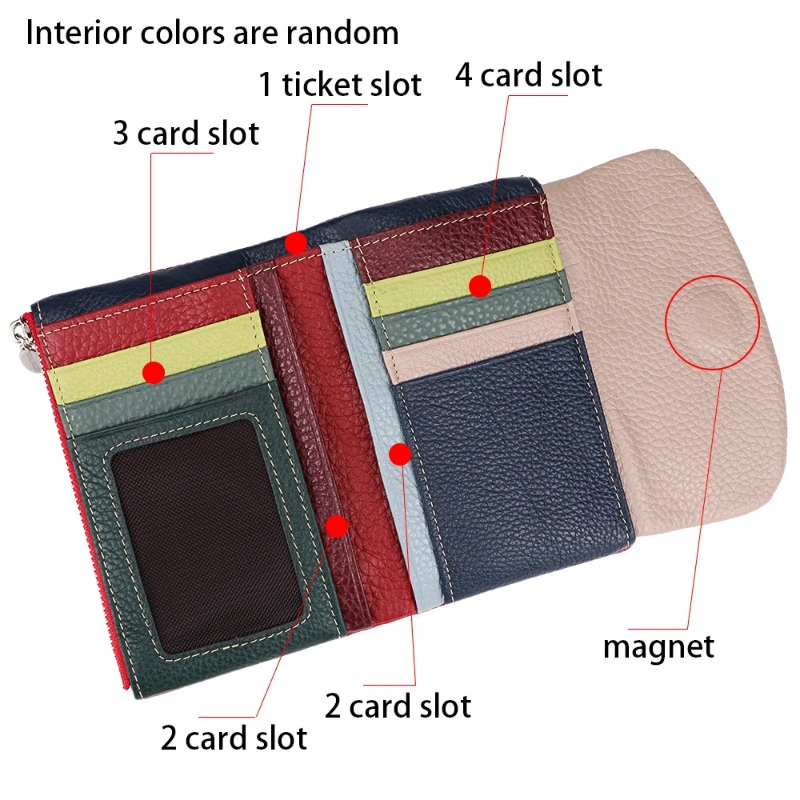 Royal Bagger กระเป๋าสตางค์ ใบสั้น หนังวัวแท้ ใส่บัตรเครดิต เหรียญได้ สําหรับผู้หญิง 1502