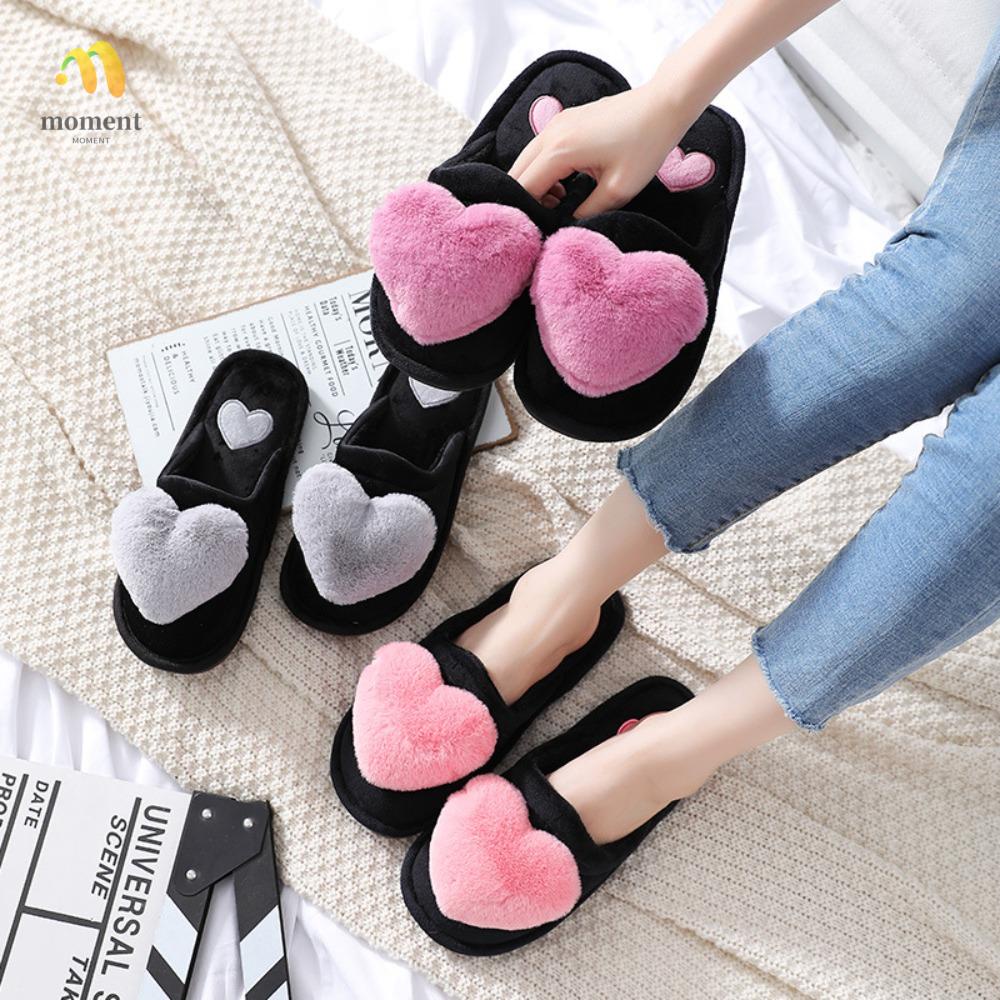 Moment รองเท้าแพลตฟอร์ม พื้นนิ่ม รูปหัวใจ ให้ความอบอุ่น แฟชั่นฤดูใบไม้ร่วง และฤดูหนาว