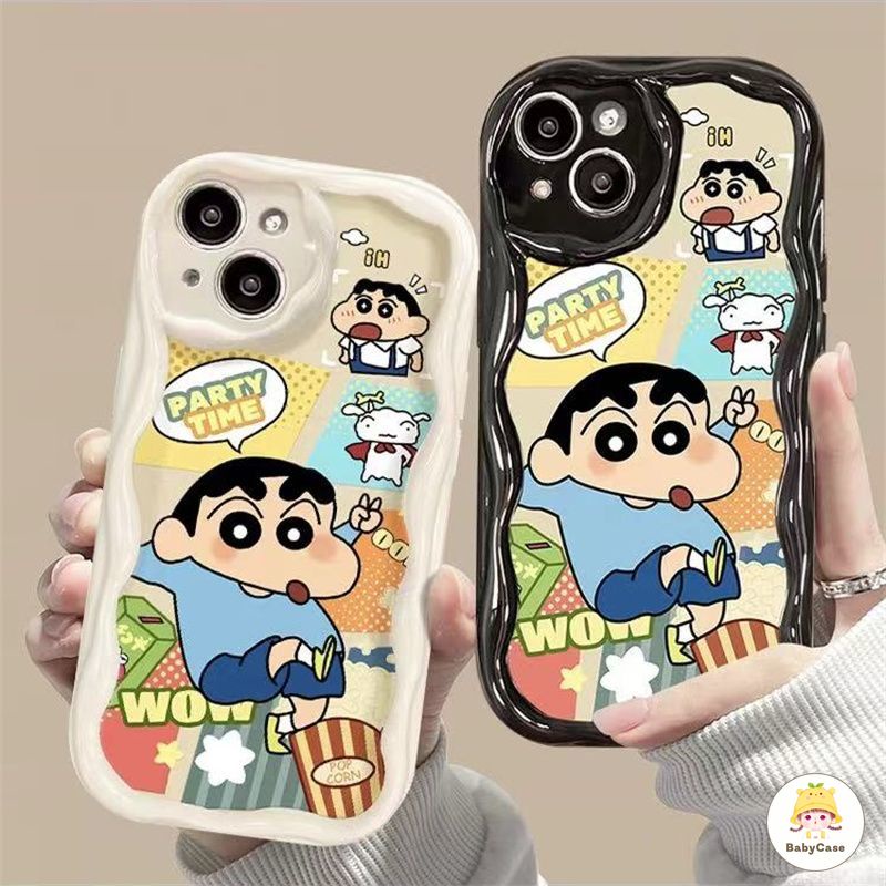 ส่งจากไทย เคสนิ่ม ลายการ์ตูนชินจังน่ารัก สําหรับ iPhone 11 7 8 Plus X XR XS Max SE 13 15 12 14 Pro Max 12 13 mini