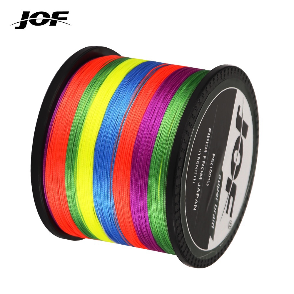 Jof 300m 500m 1000m 8 เส้น PE สายเบ็ดถัก อุปกรณ์ตกปลา