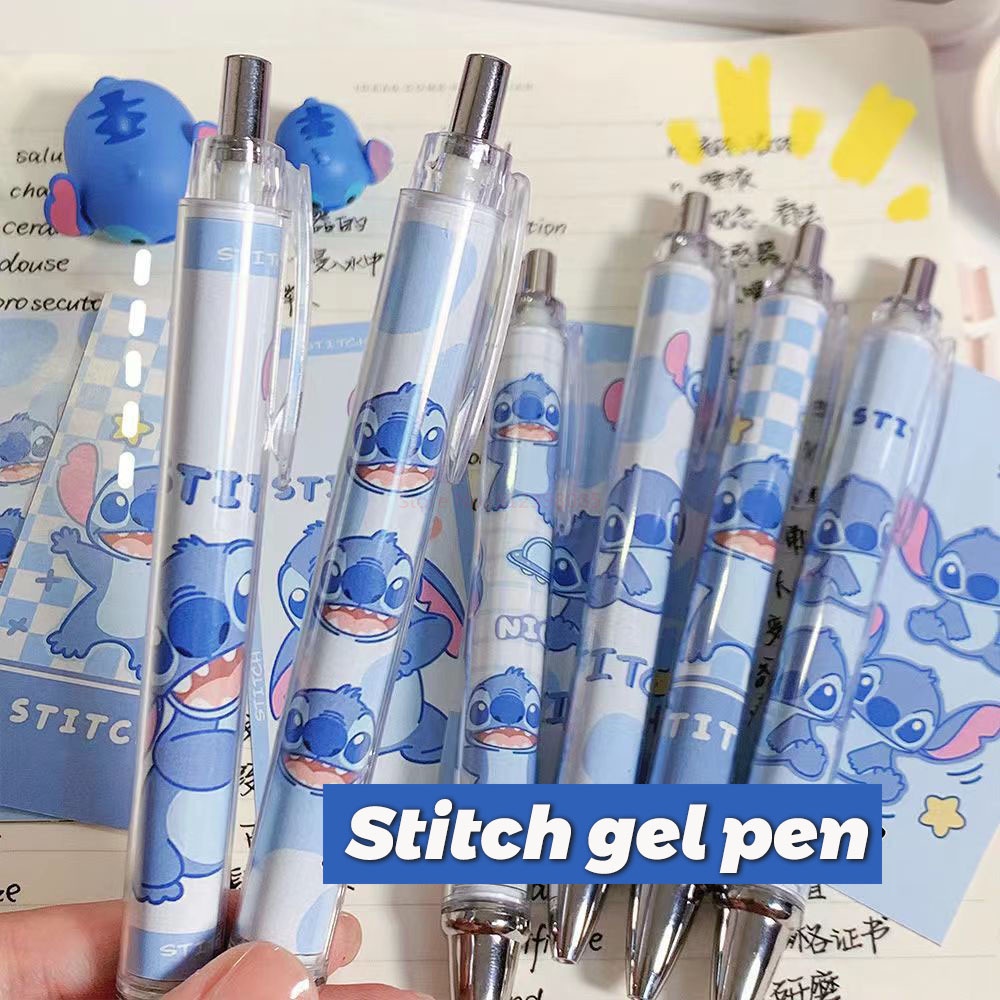 ปากกาเจล ลายการ์ตูน Stitch0.5 เครื่องเขียน สําหรับเด็ก 5 ชิ้น