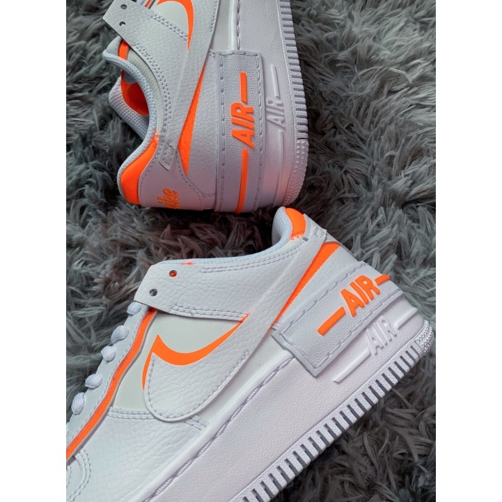 Nike Air Force 1 Low Shadow White Orange (ของแท้ 100%) รองเท้า train
