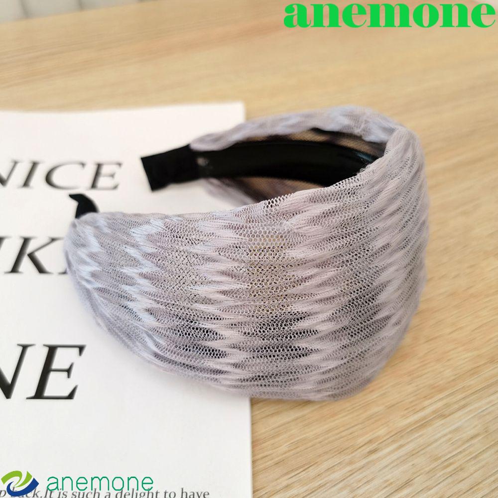 Anemone ที่คาดผม ขอบกว้าง สีพื้น สไตล์วินเทจ แฟชั่นสําหรับผู้หญิง คุณแม่
