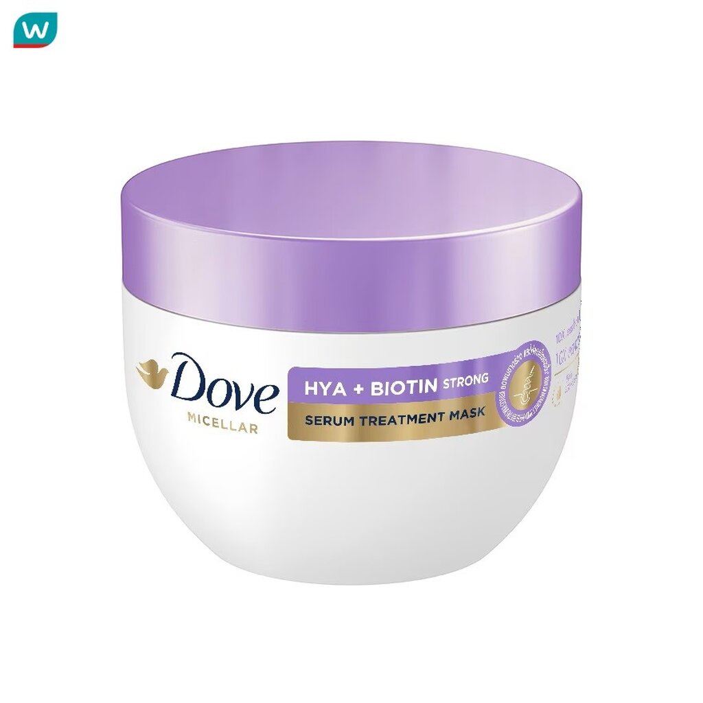 Dove โดฟ เซรั่ม ทรีทเม้นท์ มาส์ก ไฮยา + ไบโอติน สตรอง 220 มล. ลดผมขาดร่วง ผมแข็งแรง