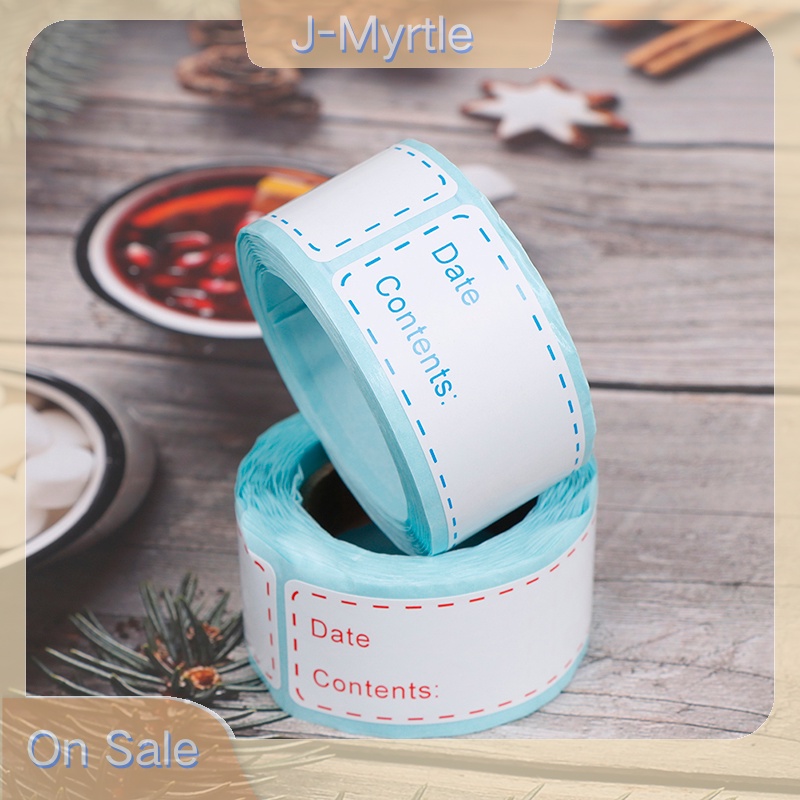 สติกเกอร์ฉลาก J-Myrtle สําหรับติดขวดโหล ตู้เย็น ช่องแช่แข็ง เก็บอาหาร