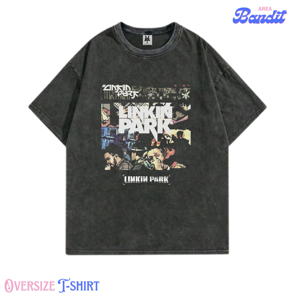 Bandit Area "Linkin park hydra" เสื้อยืดโอเวอร์ไซส์ซักล้าง