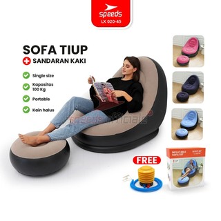 SPEEDS Sofa Angin Beanbag Squishy Jumbo Inflatable Sofa + Stool Tiup Lazy Bag Outdoor Indoor Lay Bag Aestetik 020-45