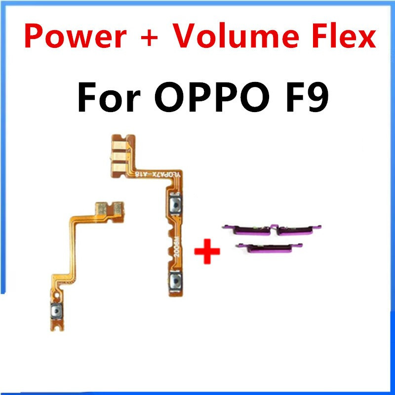 ปุ่มปรับระดับเสียงไฟ FLEX สําหรับ OPPO F9 ON OFF RIBBON FLEX Cable ปุ่มกุญแจด้านข้าง
