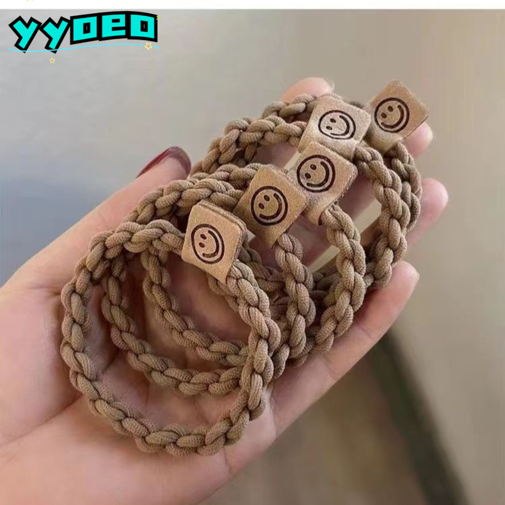 Yyoeo ยางรัดผม 5 ชิ้น, ยางรัดผมยางยืดยืดหยุ่นสูงการ์ตูน, ที่ใส่ผมหางม้าตัวหนาสไตล์คู่น่ารัก