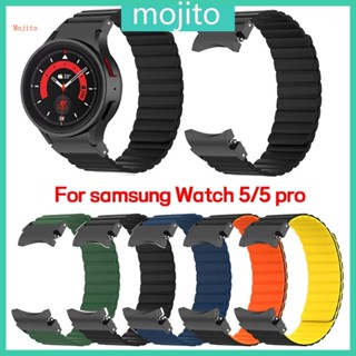 Mojito สายนาฬิกาข้อมือ ซิลิโคนนิ่ม แม่เหล็ก แบบเปลี่ยน สําหรับ Watch 5 5 Pro Smartwatch