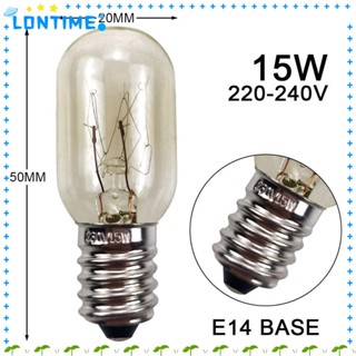 Lontime หลอดไฟทังสเตน LED E14 T20 15W ขนาดเล็ก แบบพกพา สีขาว สําหรับตู้เย็น