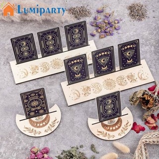 Lumiparty ไพ่ทาโรต์ไม้ ทรงสี่เหลี่ยมผืนผ้า รูปดวงจันทร์ แม่มด เครื่องมือทํานาย