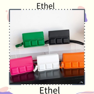 Ethel1 กระเป๋าสะพายไหล่ สะพายข้าง หนัง Pu ทรงสี่เหลี่ยม จุของได้เยอะ สีพื้น สําหรับผู้หญิง