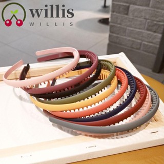 Willis ที่คาดผม ผู้หญิง น่ารัก หวาน ล้างหน้า ฝ้า สีพื้น ที่คาดผม เรียบง่าย