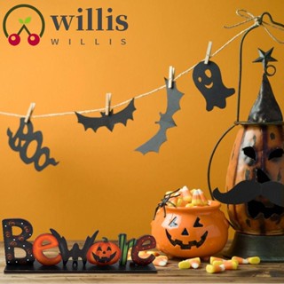 Willis จี้ตัวอักษร แบบไม้ สําหรับตกแต่งบ้าน ปาร์ตี้ วันหยุด