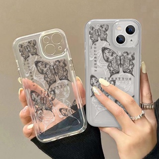 เคสไอโฟน สําหรับ iPhone 11 13 14 12 Pro Max 7 8 SE Plus XR X XS โปร่งใส เคส ผีเสื้อ เคสโทรศัพท์ Case เคสโทรศัพท์มือถือ