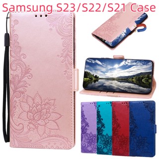 เคสโทรศัพท์หนัง ฝาพับ กันกระแทก พร้อมช่องใส่บัตร ตั้งได้ สําหรับ Samsung Galaxy S23 S21 S20 FE Ultra S9 S8 Plus S7 Edge