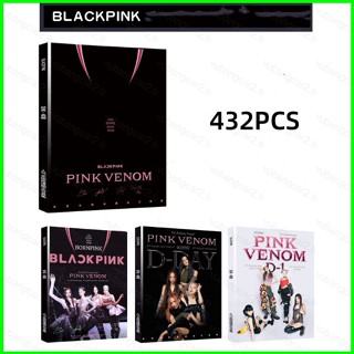 Yb2 สติกเกอร์โปสการ์ด CD ลาย Blackpink Venom Jennie Lisa Jisoo ROSE Blink LOMO BY2 432 ชิ้น ต่อชุด