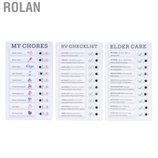 Rolan 1Pc Wall Mounted Memo Boards PVC Chore Chart Portable Detachable Message Board For RV Home School Classroom