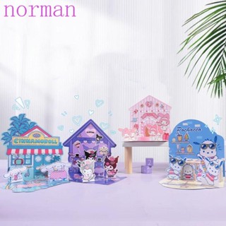 Norman สติกเกอร์กระดาษ ลายอนิเมะ Melody kuromi 3D สไตล์เกาหลี สําหรับตกแต่ง DIY