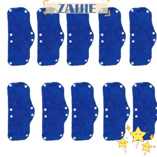 Zaijie24 แผ่นซับในหมวกกันน็อค ผ้าฝ้าย ทรงสี่เหลี่ยมผืนผ้า สีฟ้า ซักล้างได้ 10 ชิ้น