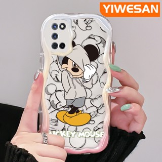 เคสโทรศัพท์มือถือ ซิลิโคนใส กันกระแทก ลายการ์ตูนมิกกี้เมาส์ สีครีม สําหรับ OPPO A52 A92 A72 4G