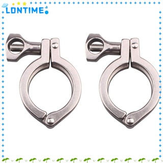 Lontime แคลมป์หนีบท่อ สเตนเลส 304 1.5 นิ้ว สีเงิน สําหรับบ้าน 2 ชิ้น