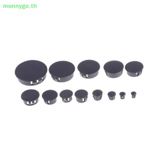 Monnygo จุกปิดปลายท่อ พลาสติก ทรงกลม สีดํา 4 ชิ้น ต่อล็อต