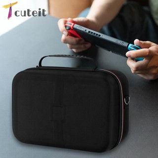 Tcuteit กระเป๋าเดินทาง แบบแข็ง ความจุขนาดใหญ่ อุปกรณ์เสริม สําหรับ Switch OLED