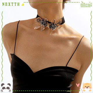 Nextth สร้อยคอโชคเกอร์ กํามะหยี่ หรูหรา เครื่องประดับ สําหรับผู้หญิง