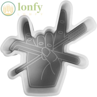 Lonfy แม่พิมพ์ซิลิโคนเรซิ่น รูปศิลปิน สีขาว สําหรับทําเทียน 11*9.8*2.7 ซม.