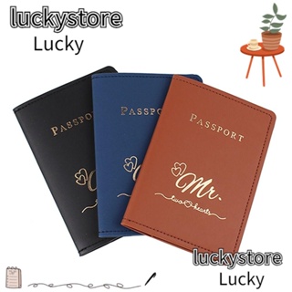 Lucky กระเป๋าใส่หนังสือเดินทาง บัตรเครดิต เอกสาร หนัง PU กันน้ํา แบบพกพา สําหรับเดินทาง