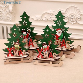 Twinkle ตุ๊กตาซานตาคลอส แบบไม้ DIY สําหรับตกแต่งต้นคริสต์มาส