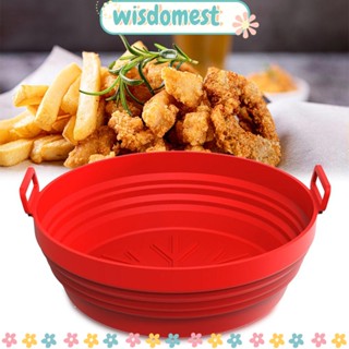 Wisdomest ถาดซิลิโคน พับได้ ใช้ซ้ําได้ สําหรับทอดอาหาร พิซซ่า เบเกอรี่